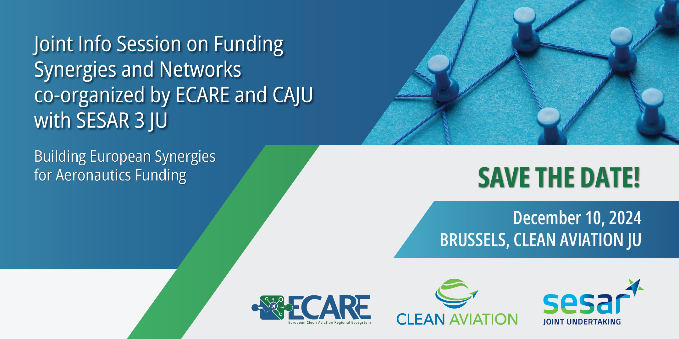 Joint Info Session on Funding Synergies and Networks c-organized by ECARE and CAJU with SESAR 3 JU